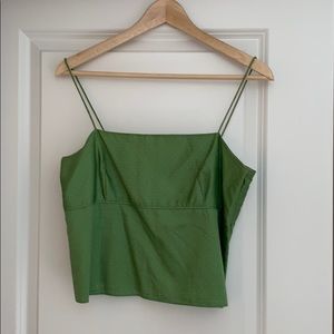 Cropped Green J.Crew tank